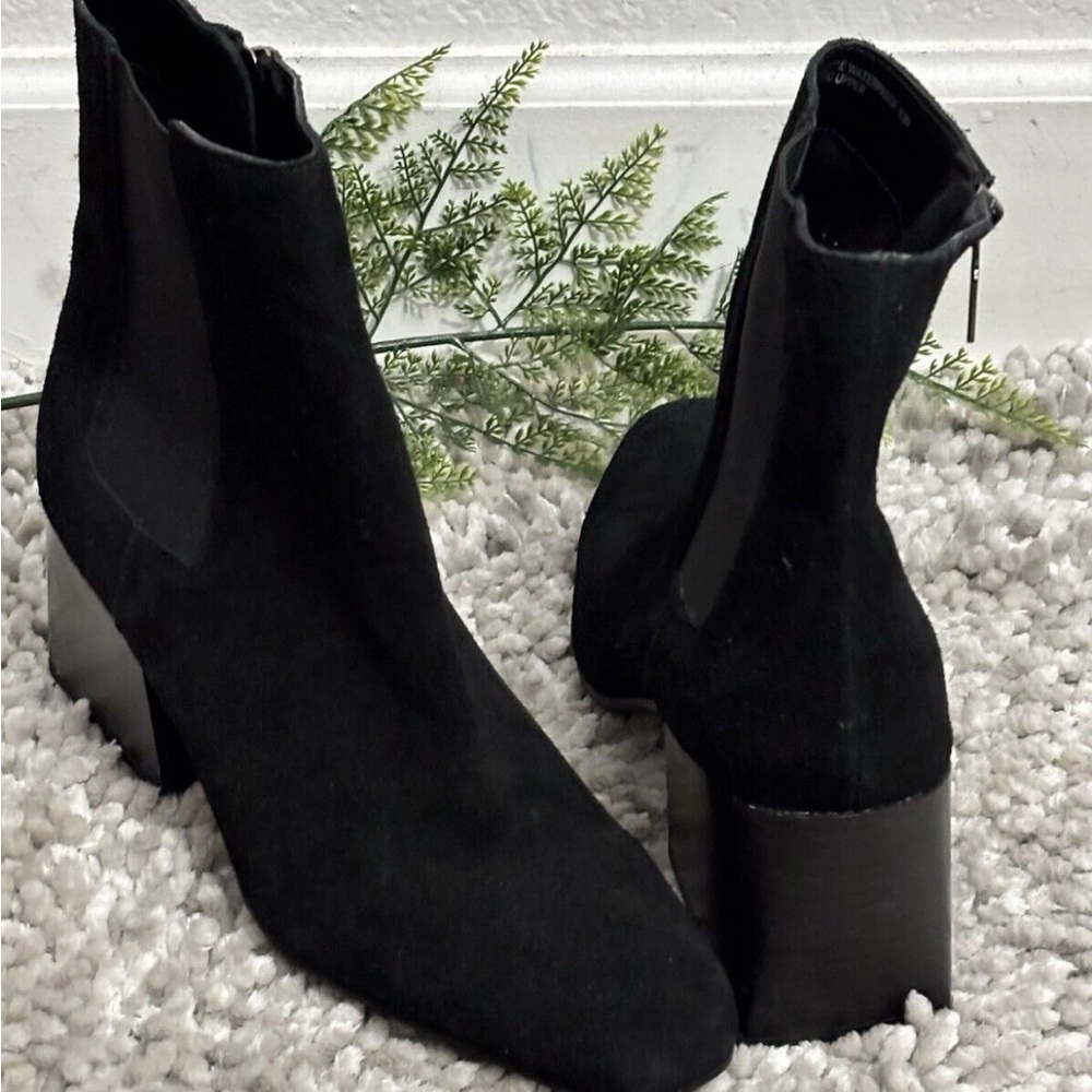Blondo Black Suede Ankle Booties
